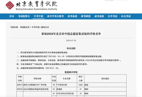 北京公布2024年中招志愿征集录取学校名单，汽车配件专业备受关注
